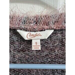 Candie's Cardigan, Midi Length, Shaggy, Festival Concert Sz Small,  Pink&Blue,